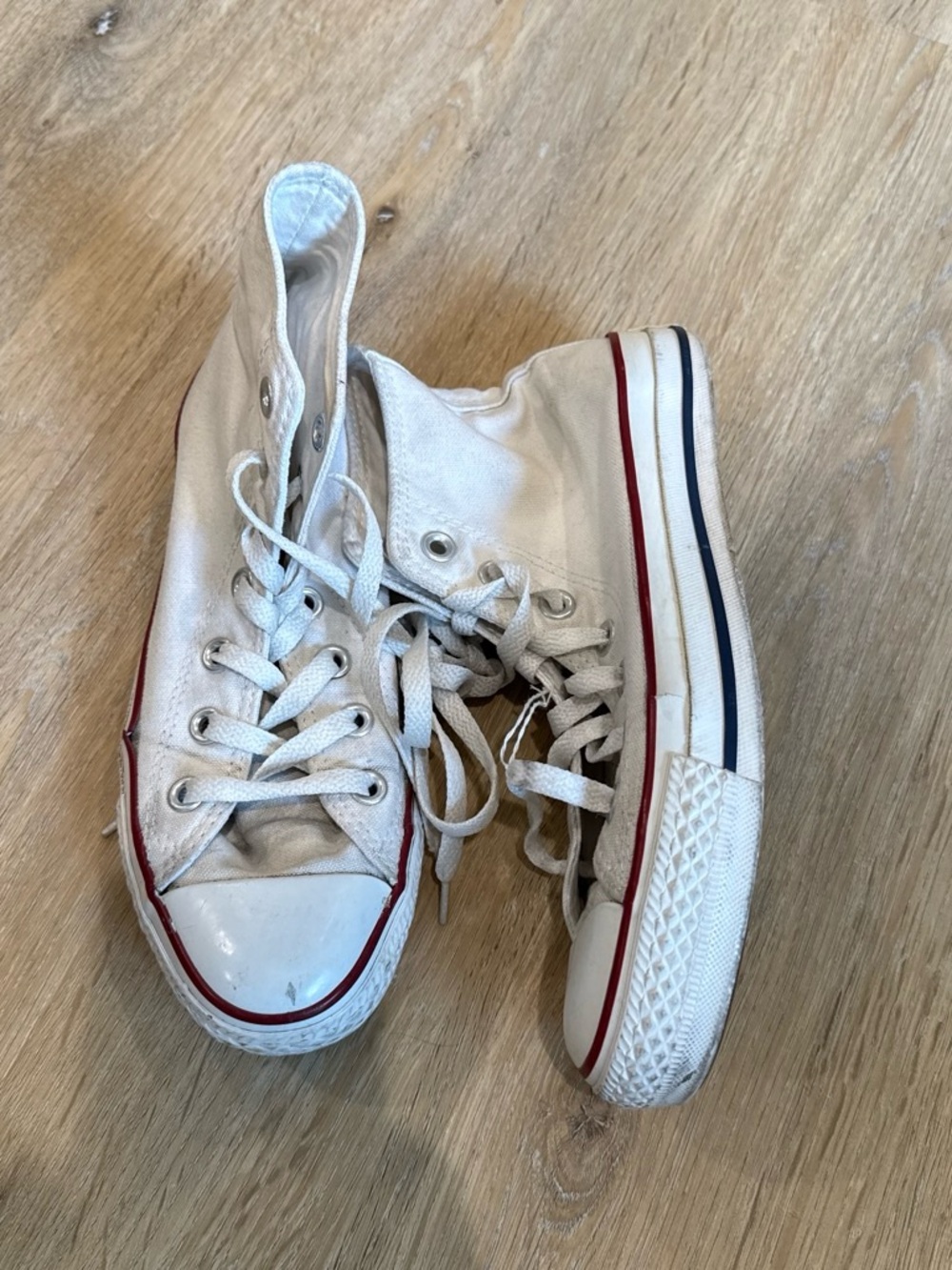 Converse White High-Top Canvas Sneakers 6